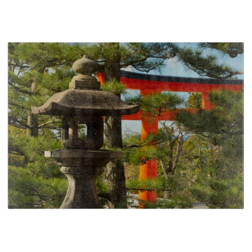 Stone Lantern and Torii Gate Cutting Board