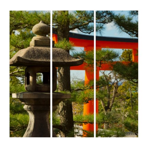 Stone Lantern and Torii Gate Triptych