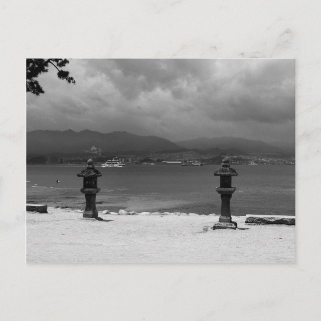 Stone Lanterns Beside the Sea Postcard (Front)