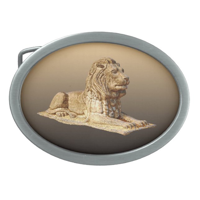 Stone Lion Belt Buckle (Front)