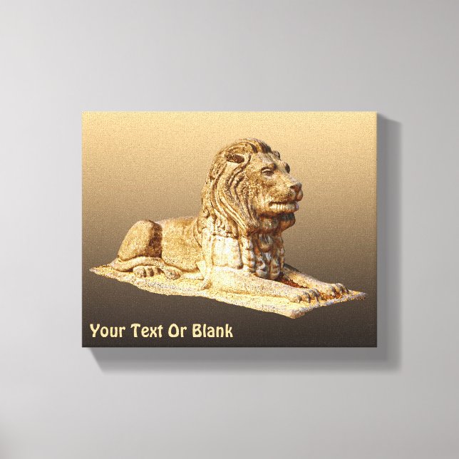 Stone Lion Canvas Print (Front)