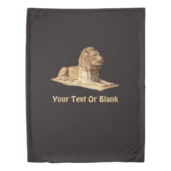 Stone Lion Duvet Cover by emunahdesigns at Zazzle