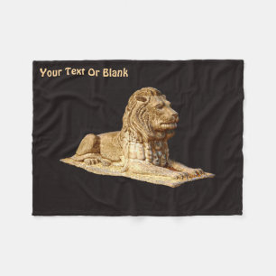 Stone Lion Fleece Blanket