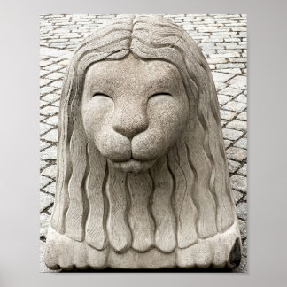 Stone Lion Stockholm Sweden Photograph Poster