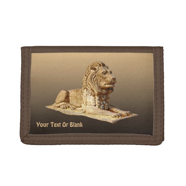 Stone Lion Trifold Wallet (Front)