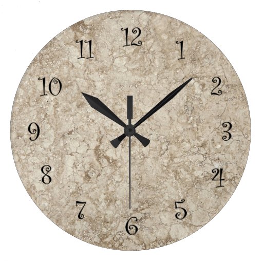 Stone Look Kitchen Wall Clocks | Zazzle