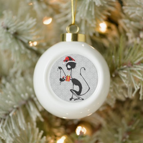 Stone Magnet Ceramic Ball Christmas Ornament