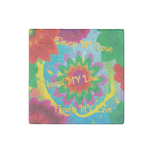 Stone Magnet Floral Summer Print (Front)