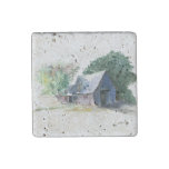 Stone Magnet - Rural Barn Painting at Zazzle