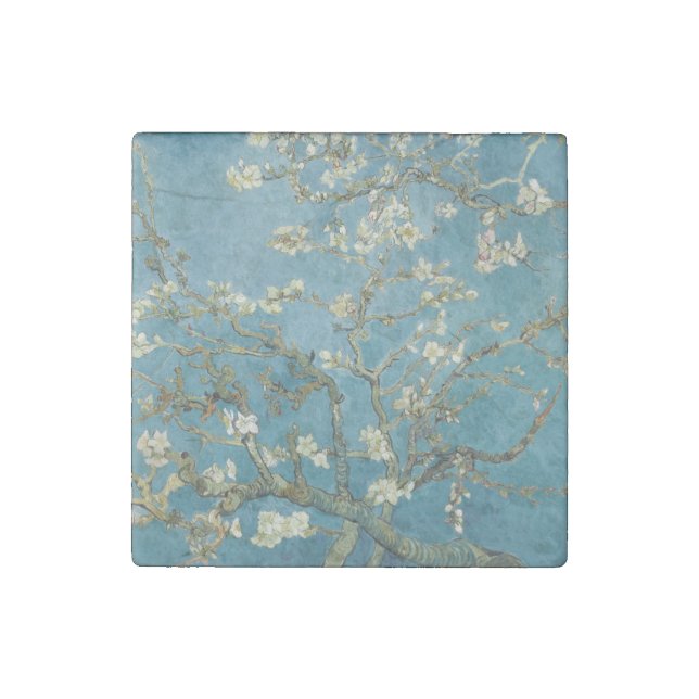 STONE MAGNET : VINCENT VAN GOGH : ALMOND BLOSSOM (Front)
