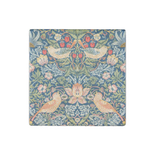 STONE MAGNET : WILLIAM MORRIS :STRAWBERRY THIEVES