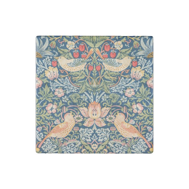 STONE MAGNET : WILLIAM MORRIS :STRAWBERRY THIEVES (Front)