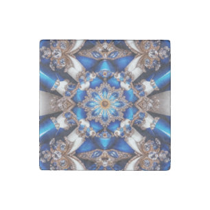 Stone magnet with Argentinian Colors Design