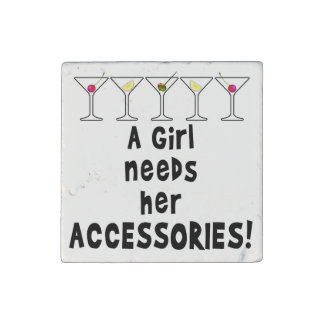 STONE MAGNETS, A GIRL NEEDS HER ACCESSORIES MAGNET