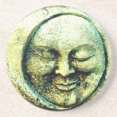 Stone man in the moon face sandstone coaster