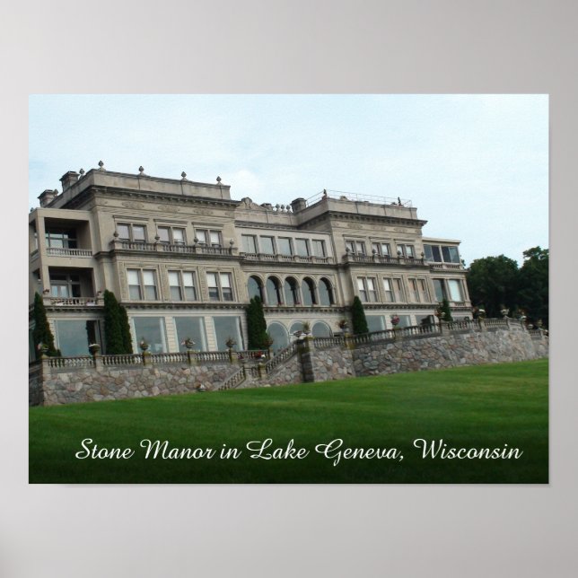 Stone Manor, Lake Geneva Wisconsin Poster (Front)