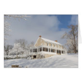 Stone mansion in snow and sunlight (Front Horizontal)