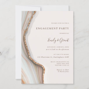 Stone Marble Agate Couple's Shower Invitation