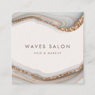 Stone Marble Agate Square Business Card