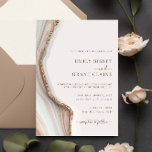 Stone Marble Agate Wedding Invitation<br><div class="desc">Designed to coordinate with our Natural Marble Agate Collection, this customizable matching wedding invitation card features a gorgeous marble agate texture in natural colour paired with contemporary text. For more advanced customisation of this design, e.g. changing layout, font or text size please click the "CUSTOMIZE" button above. Please contact me...</div>