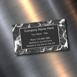 Stone Marble Look Business Card Magnets