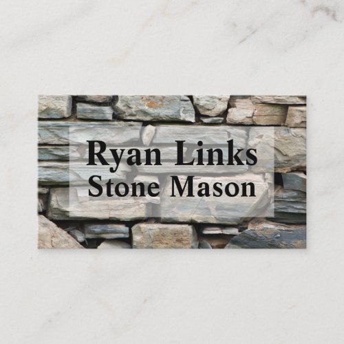 Stone Mason Background Business Cards