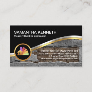 Stone Masonry Brick Laying Constractor Business Card