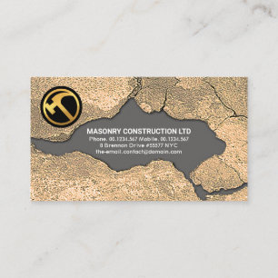 Stone Masonry Brick Laying Construction Handyman Business Card