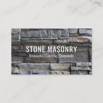 Stone Masonry Business Card Design by olicheldesign at Zazzle