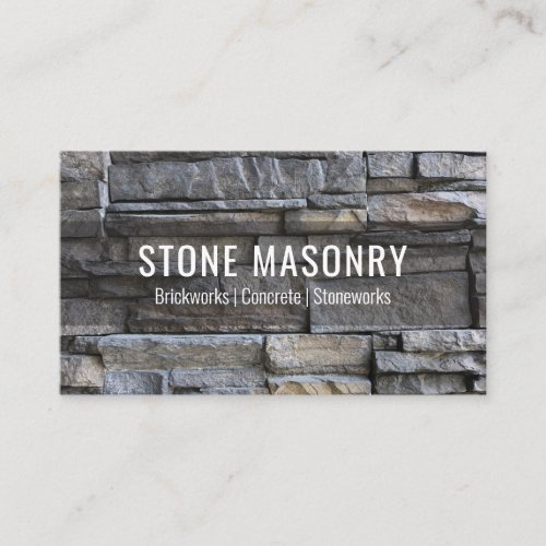  Stone Masonry Business Card Design