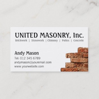 Stone Masonry Business Cards by businessmatter at Zazzle