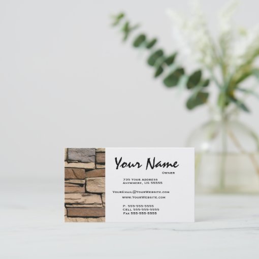 Stone Masonry Business Cards Zazzle