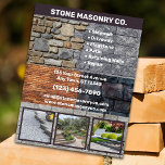 Stone Masonry Business Flyer<br><div class="desc">Elevate Your Stone Masonry Business with Premium Business Cards! Impress potential clients and industry peers alike with our high-quality, custom business cards designed specifically for stone masonry companies. These cards combine elegance and professionalism to make a powerful first impression and set you apart in the competitive world of stone masonry....</div>