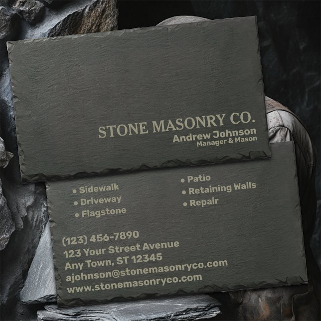 Stone Masonry Company Business Card (Creator Uploaded)