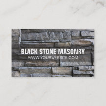 Stone Masonry Construction Business Card