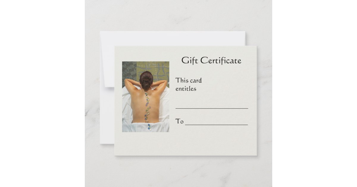 Stone Massage Gift Certificate | Zazzle.com