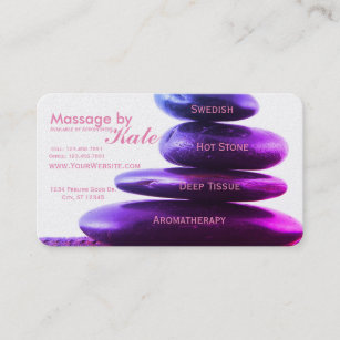 Stone Massage Therapy Business Card