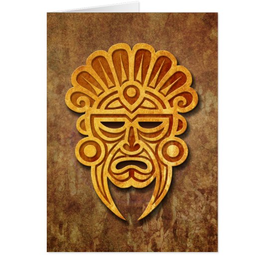 Stone Mayan Mask Cards (Front)