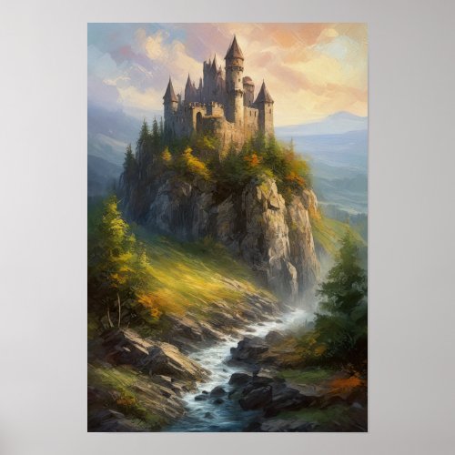 Stone Medieval Fortress Poster