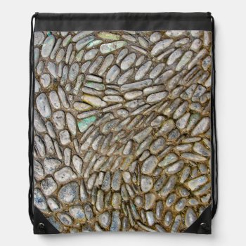 Stone Mosaic Drawstring Bag by ICandiPhoto at Zazzle