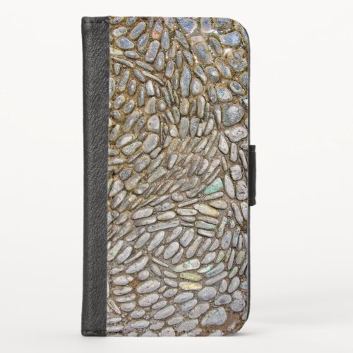 Stone Mosaic iPhone X Wallet Case