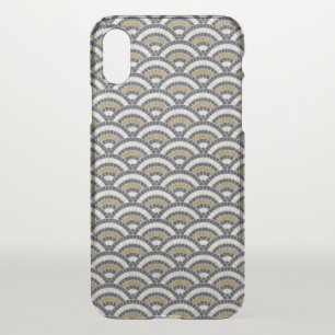 Stone mosaic roman motive scales pattern iPhone XS case