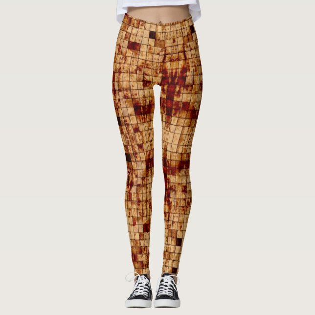Stone Mosaiq - Power Yoga Leggings (Front)