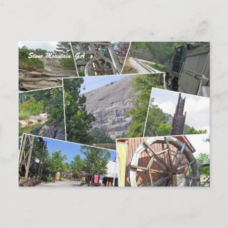 Stone Mountain Collage, Stone Mountain, Ga Postcard