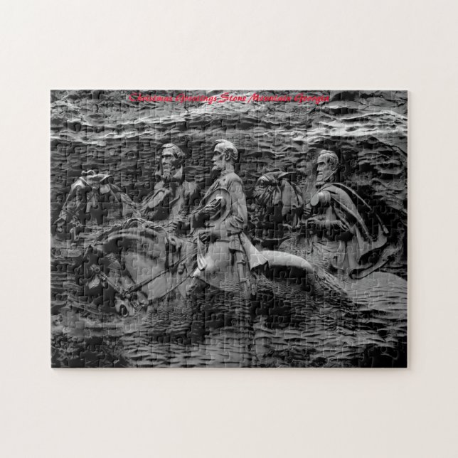 Stone Mountain Georgia.Christmas Greetings Jigsaw Puzzle (Horizontal)
