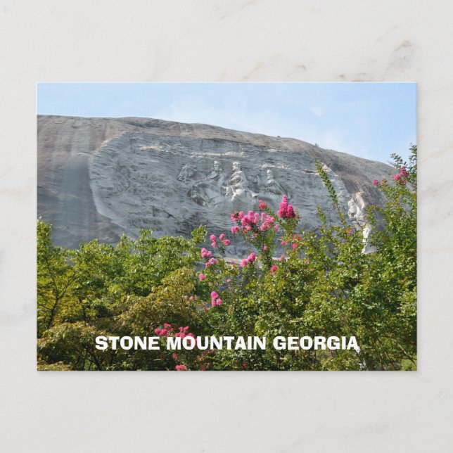 Stone Mountain Georgia Monument to the Confederacy Postcard (Front)