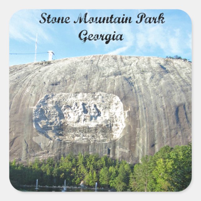 Stone Mountain Park, Georgia Square Sticker (Front)