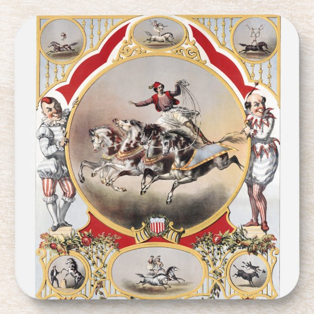 Stone & Murray's Circus, Circa 1870. Beverage Coaster (Front)