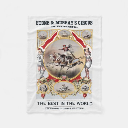 Stone  Murrays Circus Circa 1870 Fleece Blanket