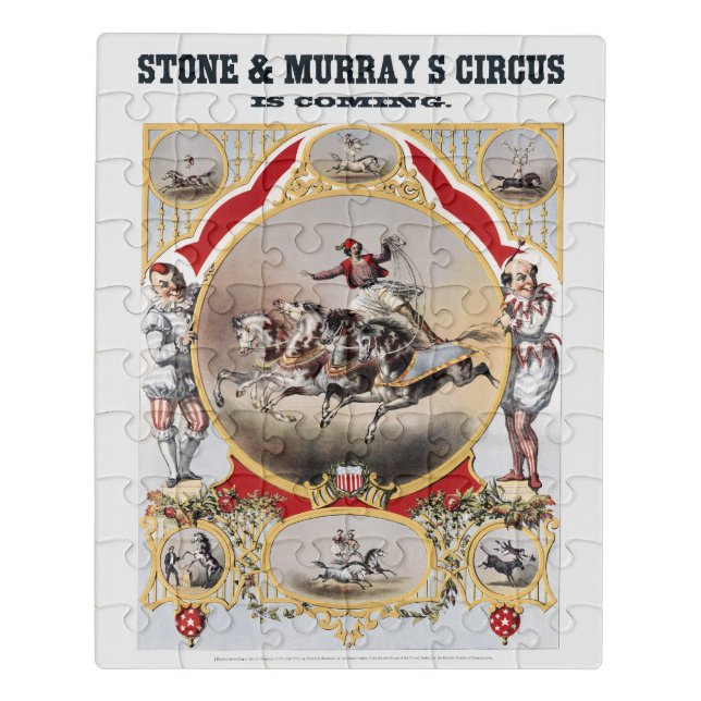 Stone & Murray's Circus, Circa 1870. Jigsaw Puzzle (Puzzle Vertical)